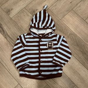 Carter's Brown and Blue Striped Kids Jacket
